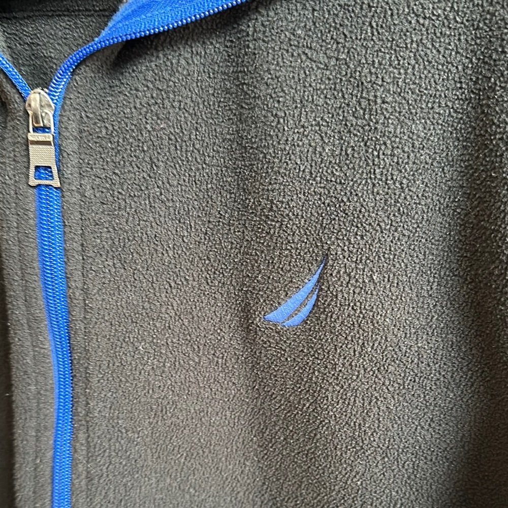 Nautica Black Jacket with Blue Trim - Picture 3 of 7